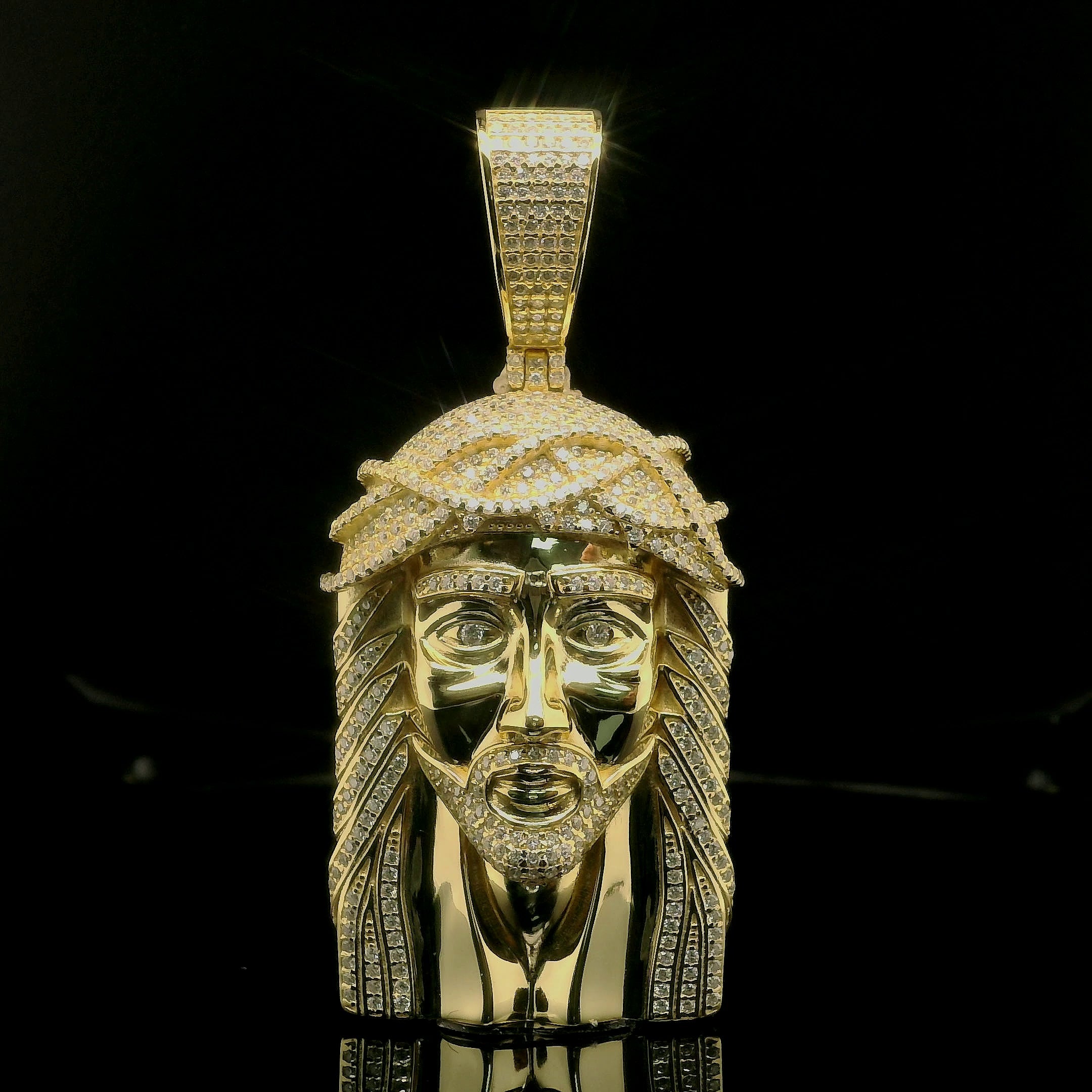 Men's Iced Out Jesus Piece Pendant | 2.88ct | 43mm | VVS