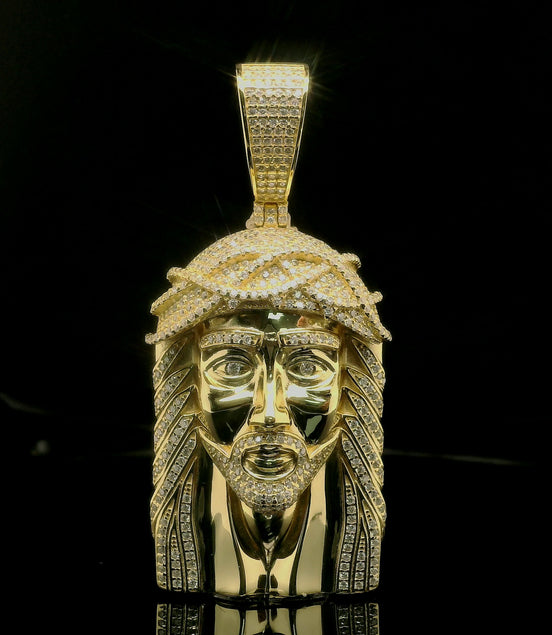 Men's Iced Out Jesus Piece Pendant | 2.88ct | 43mm | VVS