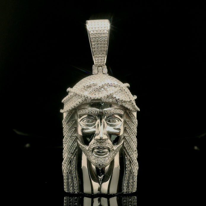 Men's Iced Out Jesus Piece Pendant | 2.88ct | 43mm | VVS
