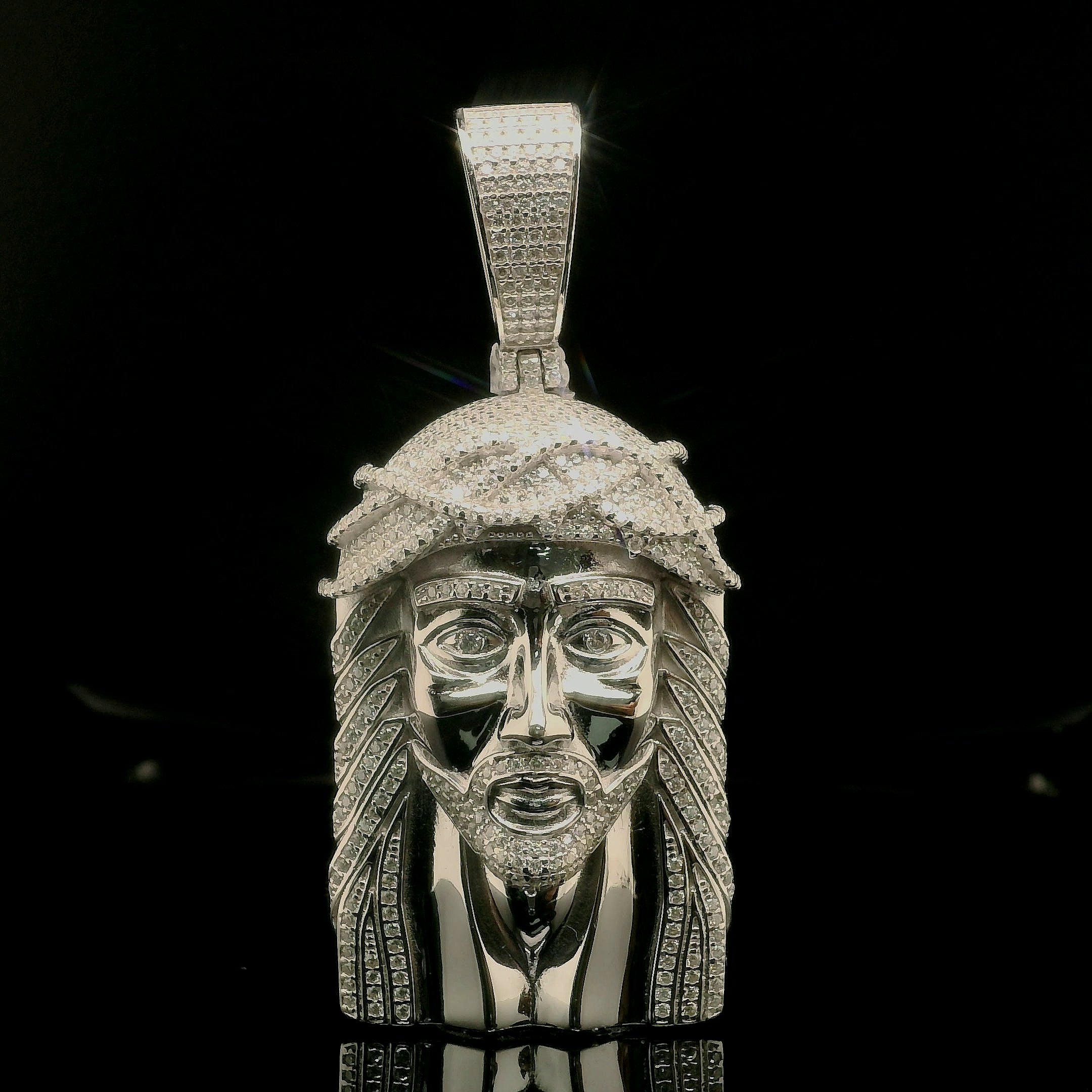 Men's Iced Out Jesus Piece Pendant | 2.88ct | 43mm | VVS