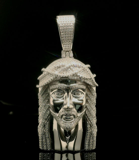 Men's Iced Out Jesus Piece Pendant | 2.88ct | 43mm | VVS