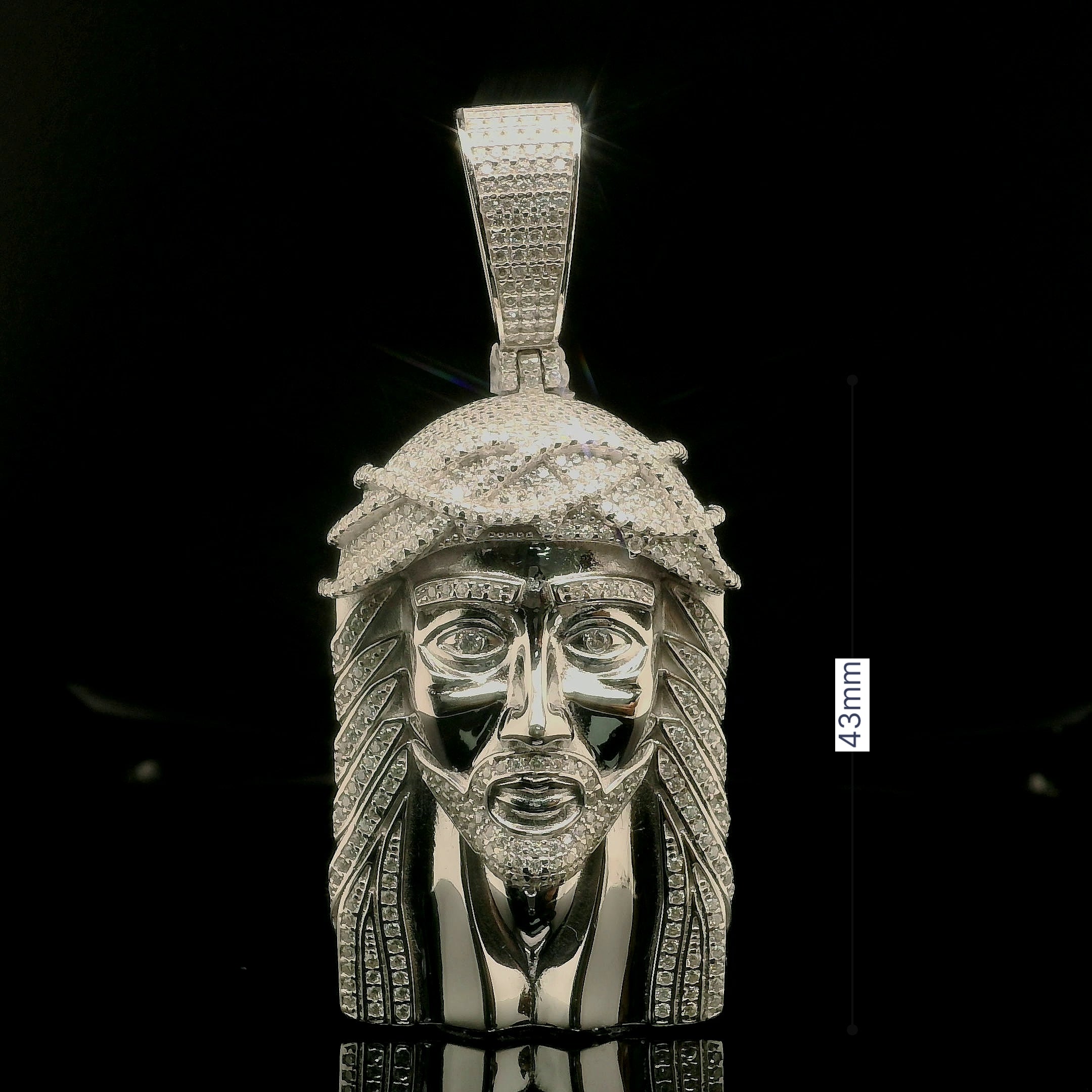 Men's Iced Out Jesus Piece Pendant | 2.88ct | 43mm | VVS