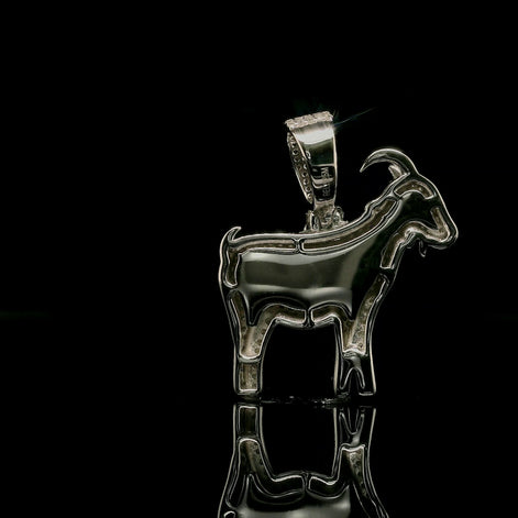 Men's Iced Out Moissanite 3D Goat Pendant | 2.22ct | 30mm | VVS