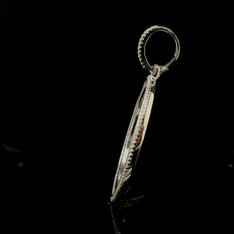 Men's Iced Out Moissanite Round Memory Picture Pendant | 2.7ct | 42mm | VVS