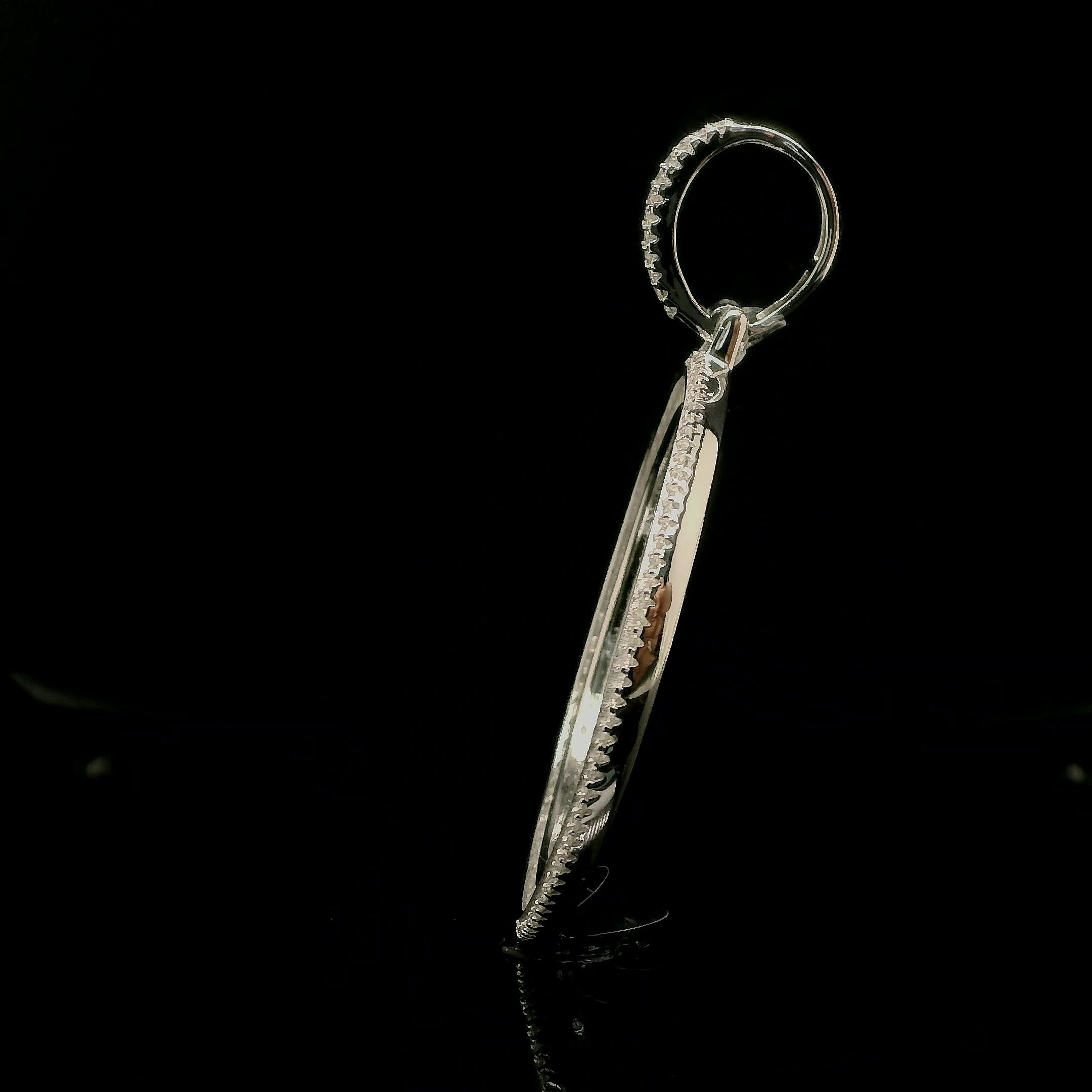 Men's Iced Out Moissanite Round Memory Picture Pendant | 2.7ct | 42mm | VVS