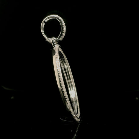 Men's Iced Out Moissanite Round Memory Picture Pendant | 2.7ct | 42mm | VVS