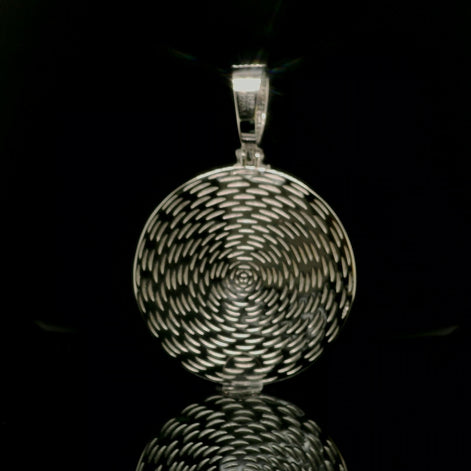 Men's Iced Out Moissanite Round Memory Picture Pendant | 3.35ct | 45mm | VVS