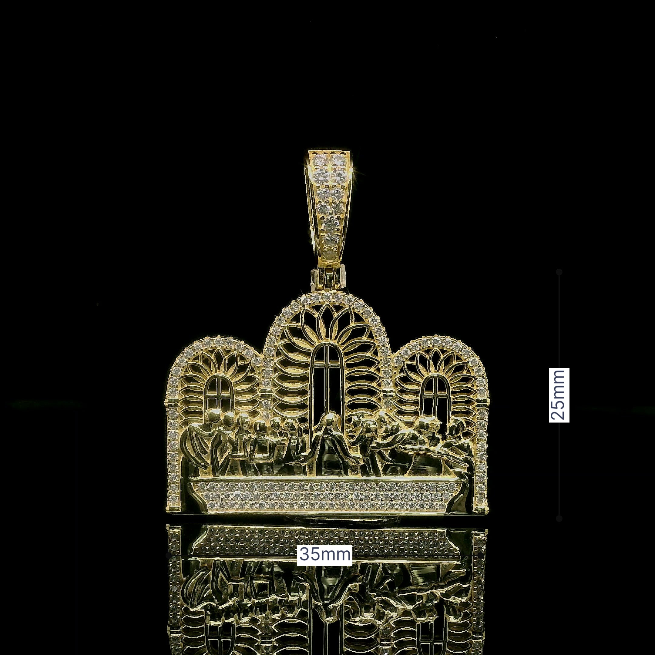 Iced Out Last Supper Pendant | 25mm-35mm | VVS