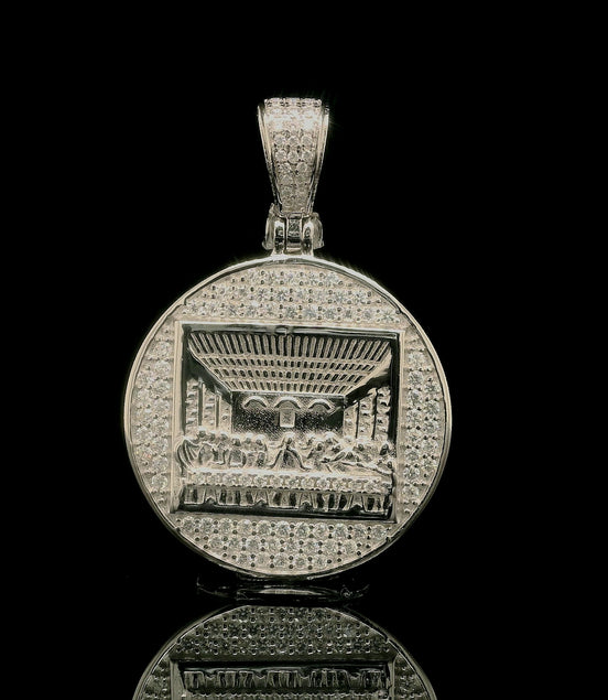 Men's Iced Out Last Supper Round Medallion | 25mm | VVS