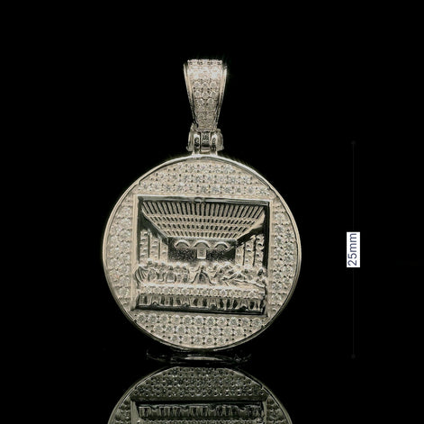 Men's Iced Out Last Supper Round Medallion | 25mm | VVS