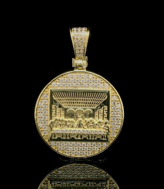 Men's Iced Out Last Supper Round Medallion | 25mm | VVS