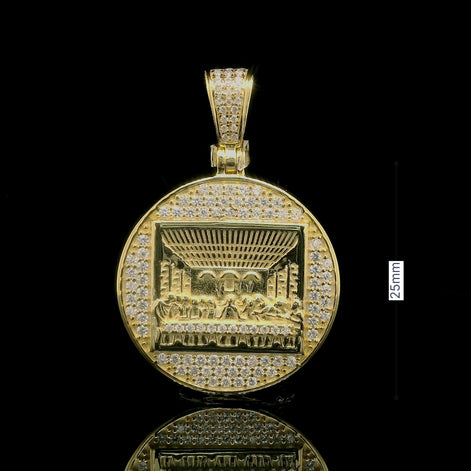 Men's Iced Out Last Supper Round Medallion | 25mm | VVS