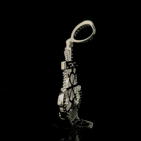 Men's Iced Out Crucifix Anchor Ship Wheel Pendant | 0.8ct | 30mm | VVS