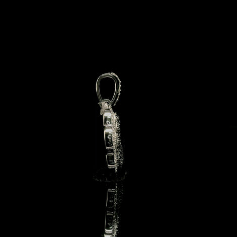 Two Tone Gold Paw Print Diamond Pendant | 1.01ct | 18mm | VVS