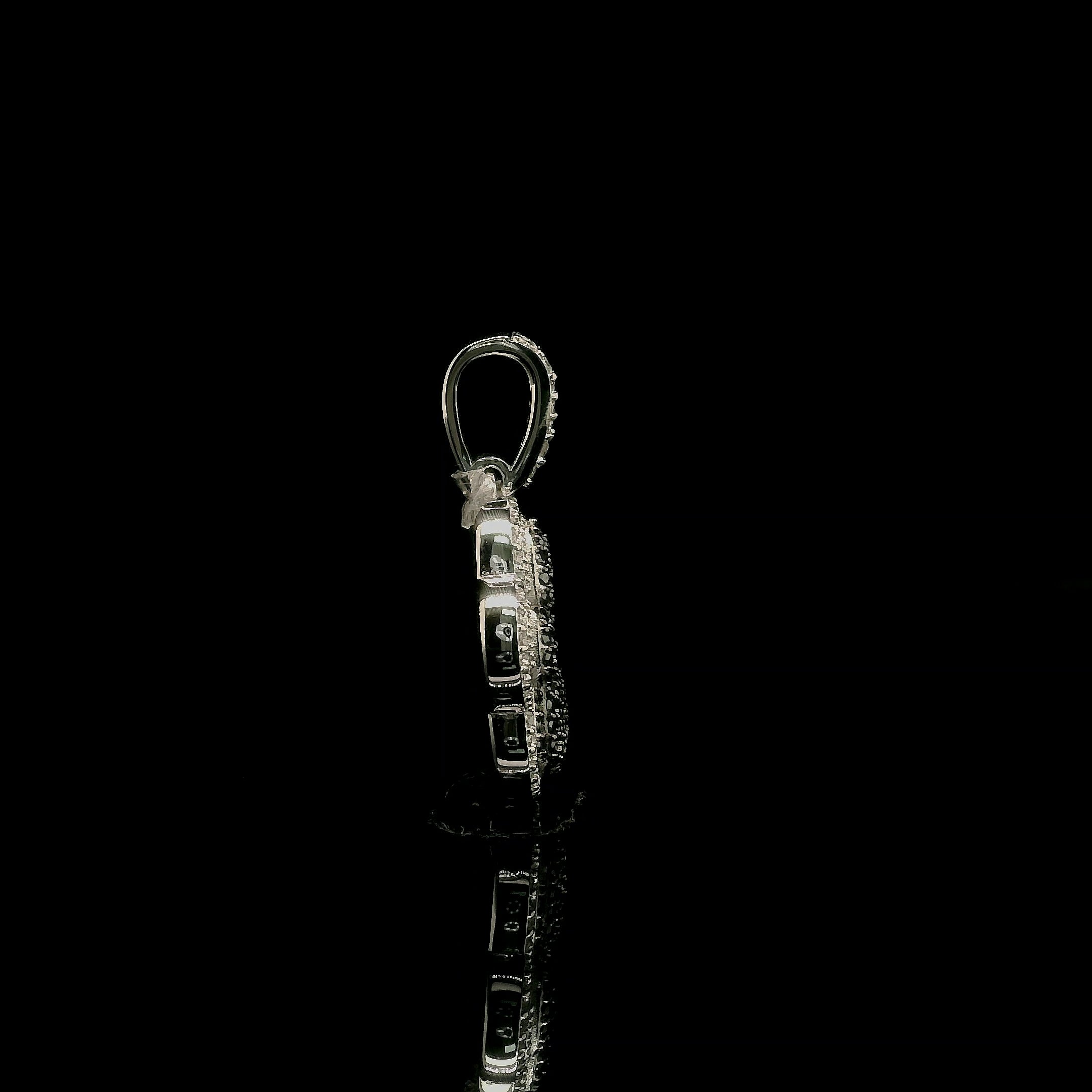 Two Tone Gold Paw Print Diamond Pendant | 1.01ct | 18mm | VVS