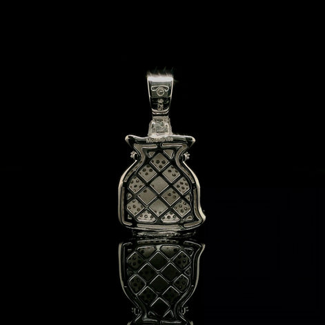Micro Pave Diamond Money Bag Pendant | 1.28ct | 20mm | VVS