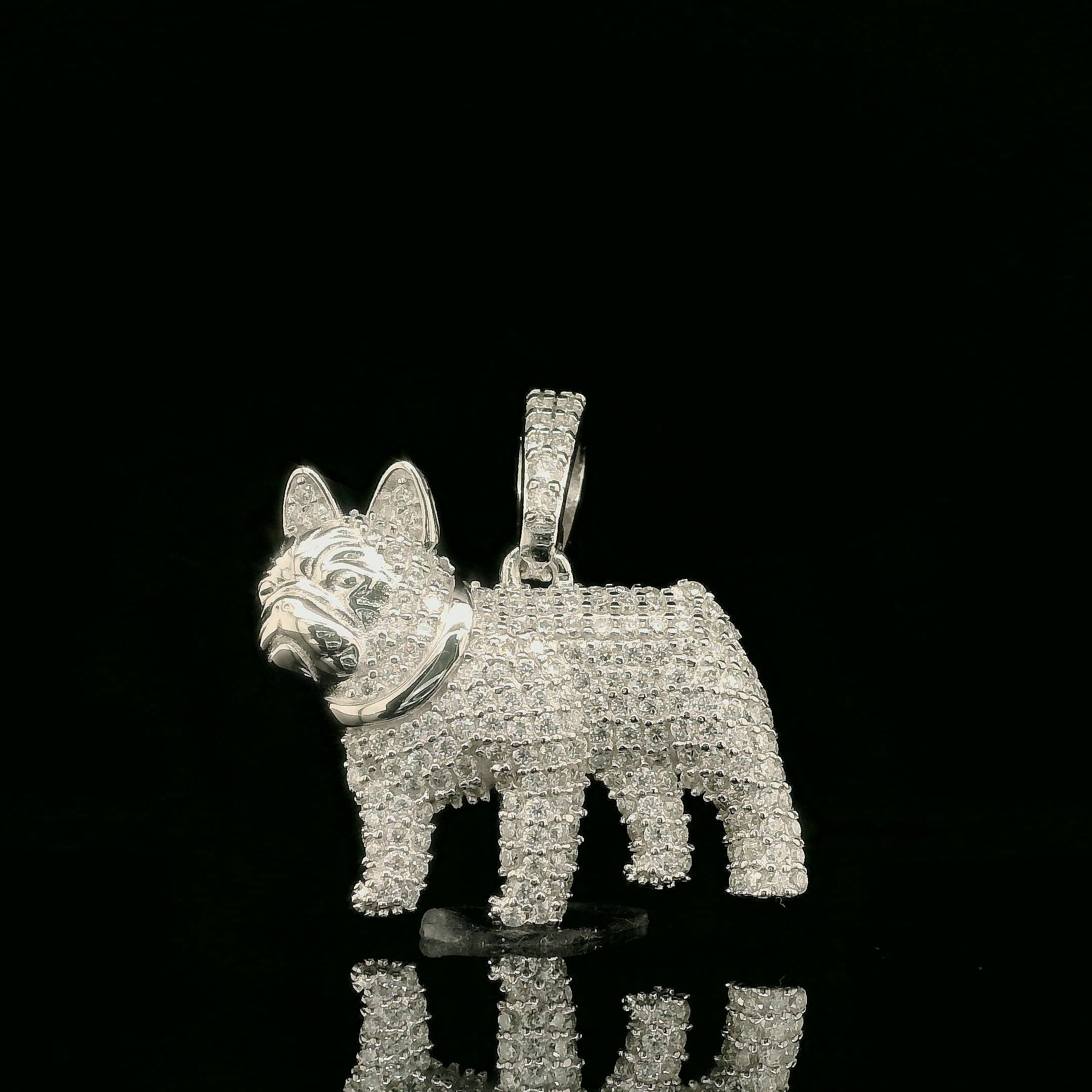 Iced Out French Bulldog Pendant | 1.13ct VVS | 20mm