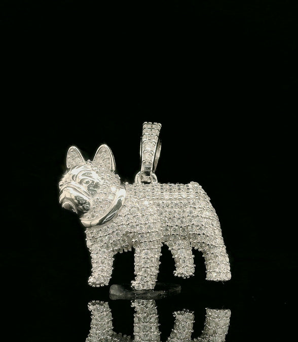 Iced Out French Bulldog Pendant | 1.13ct VVS | 20mm
