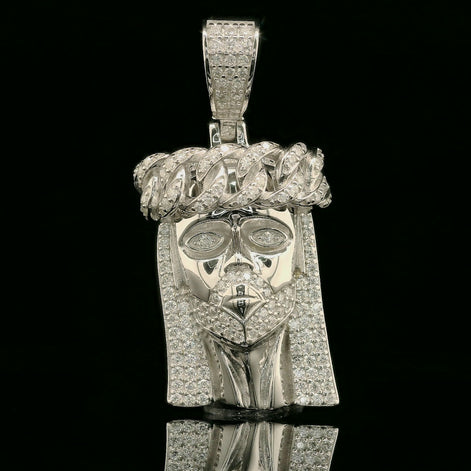 Iced Out Jesus Head Pendant | 0.94ct | 25mm | VVS