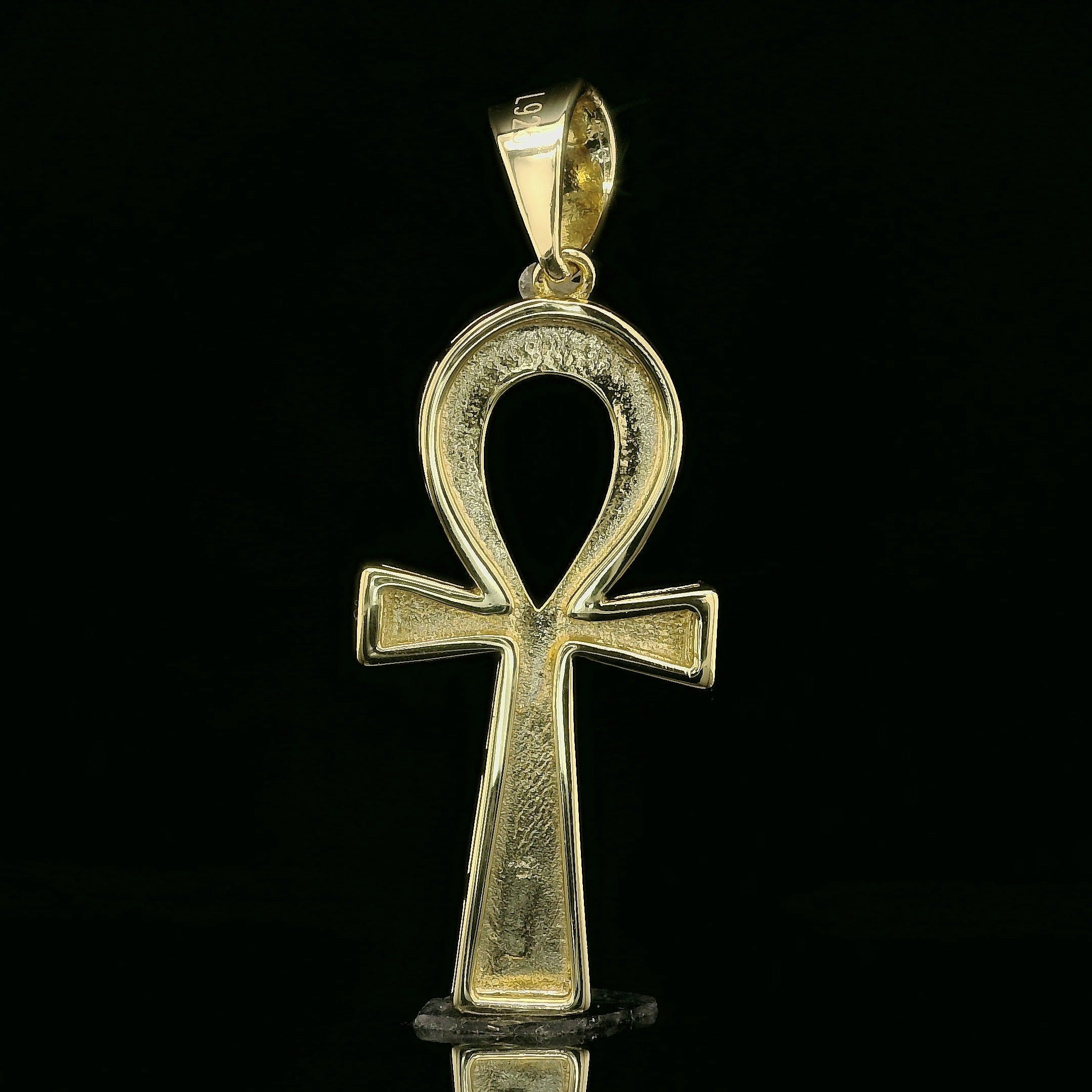 Polished Ankh Key of Life Pendant | 30mm | VVS