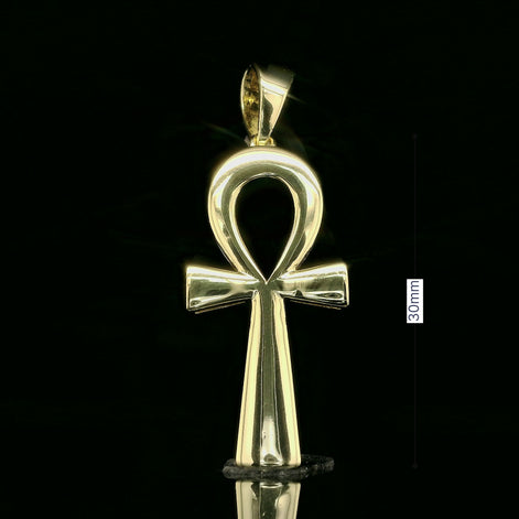 Polished Ankh Key of Life Pendant | 30mm | VVS