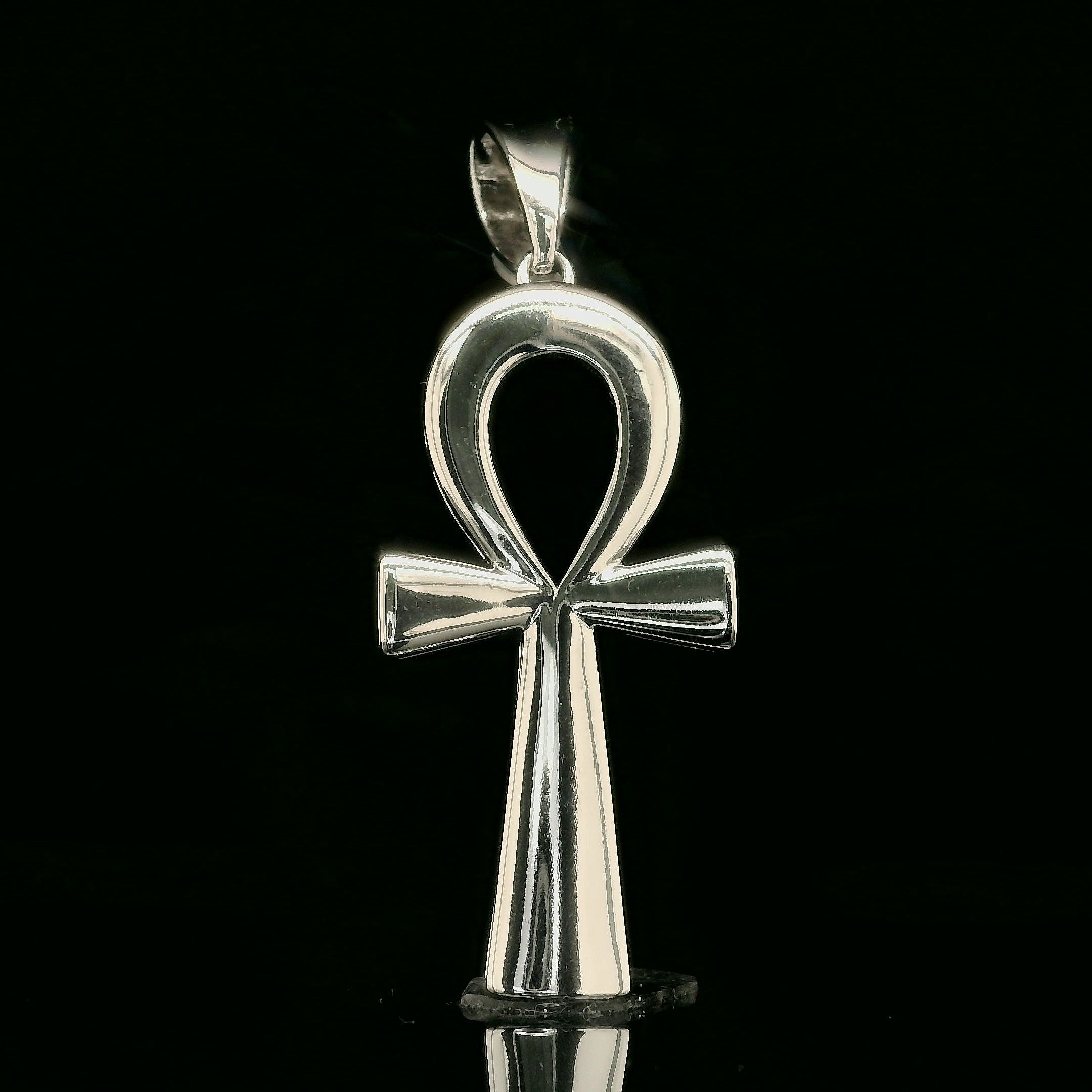 Polished Ankh Key of Life Pendant | 30mm | VVS
