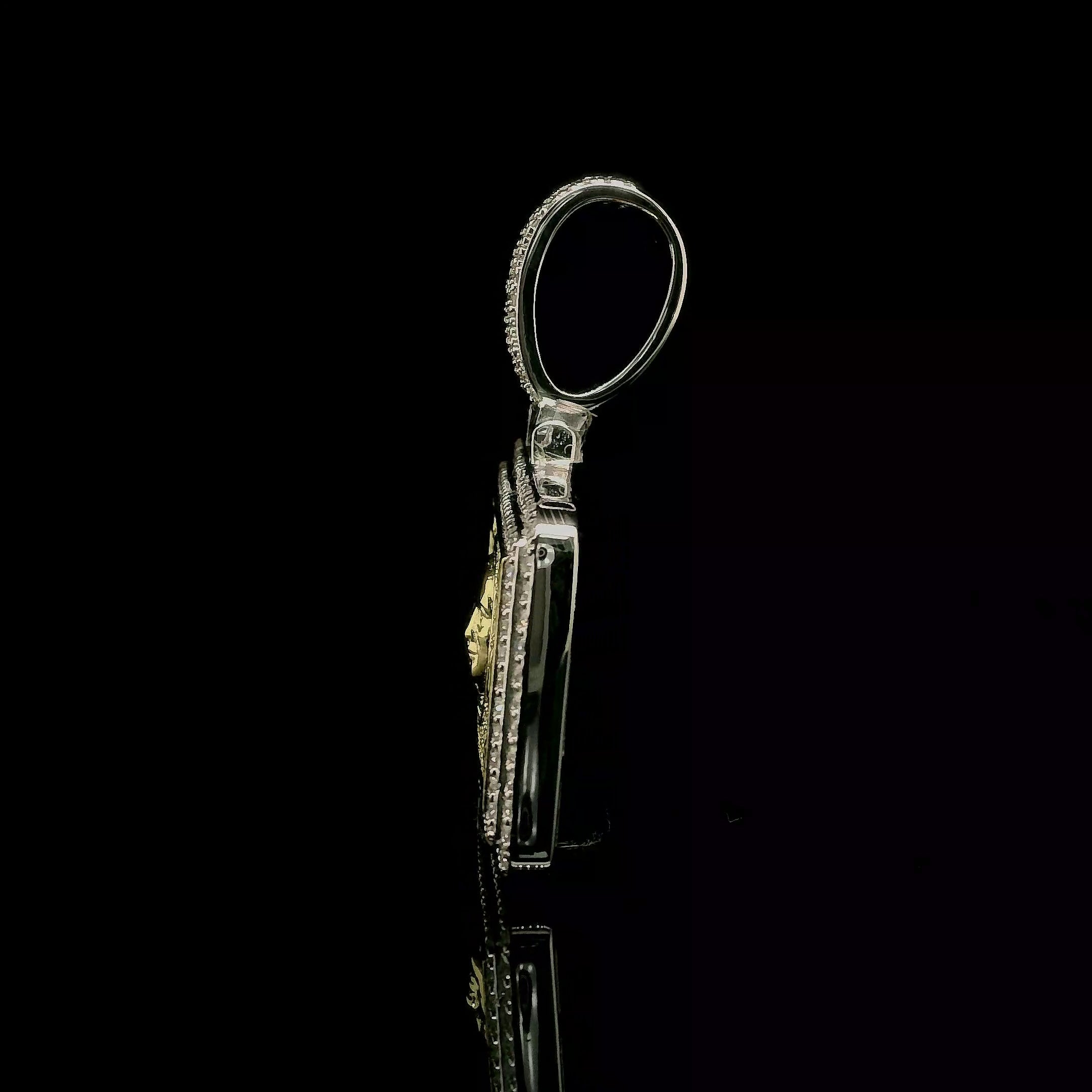 Men's Iced Out 100 Dollar Bill Pendant | 2.66ct | 43mm | VVS