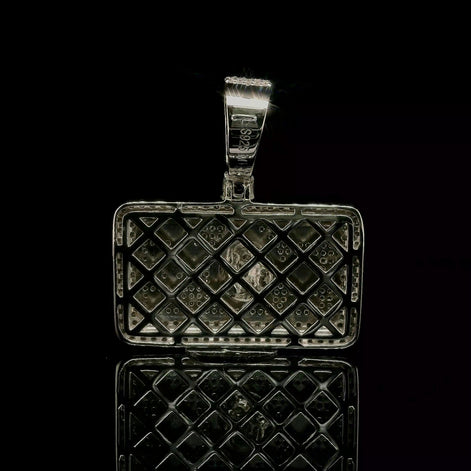 Men's Iced Out 100 Dollar Bill Pendant | 2.66ct | 43mm | VVS