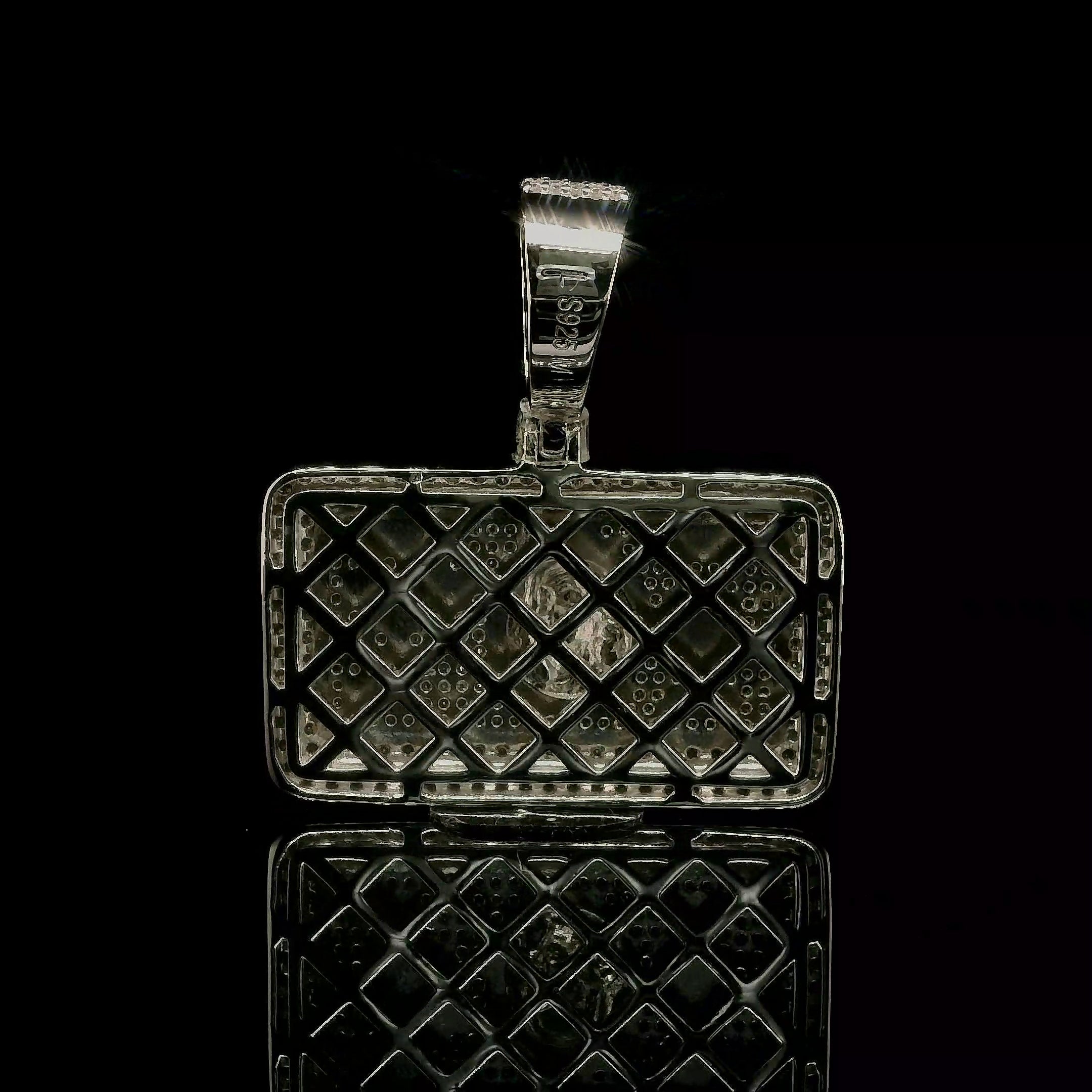 Men's Iced Out 100 Dollar Bill Pendant | 2.66ct | 43mm | VVS