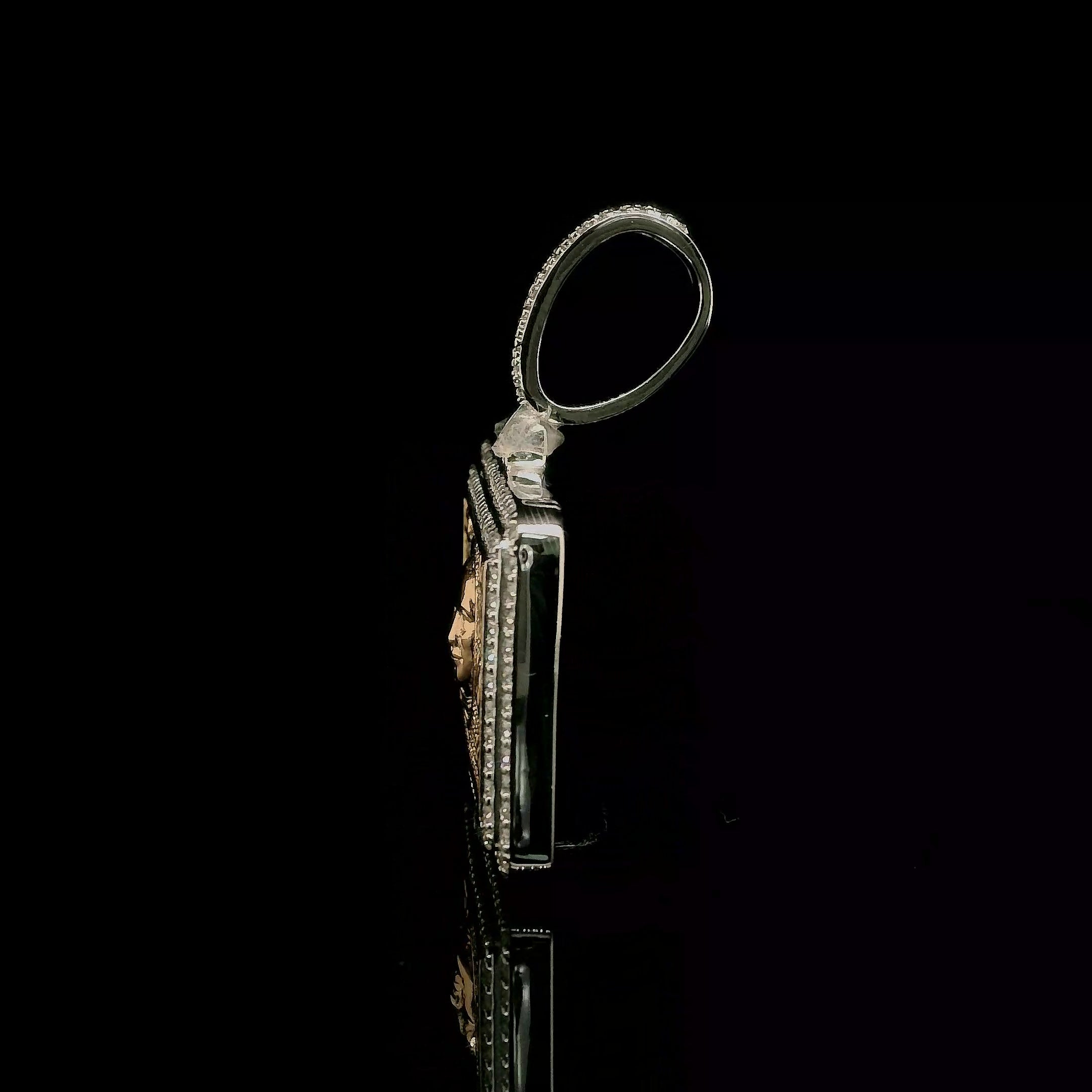 Men's Iced Out 100 Dollar Bill Pendant | 2.66ct | 43mm | VVS