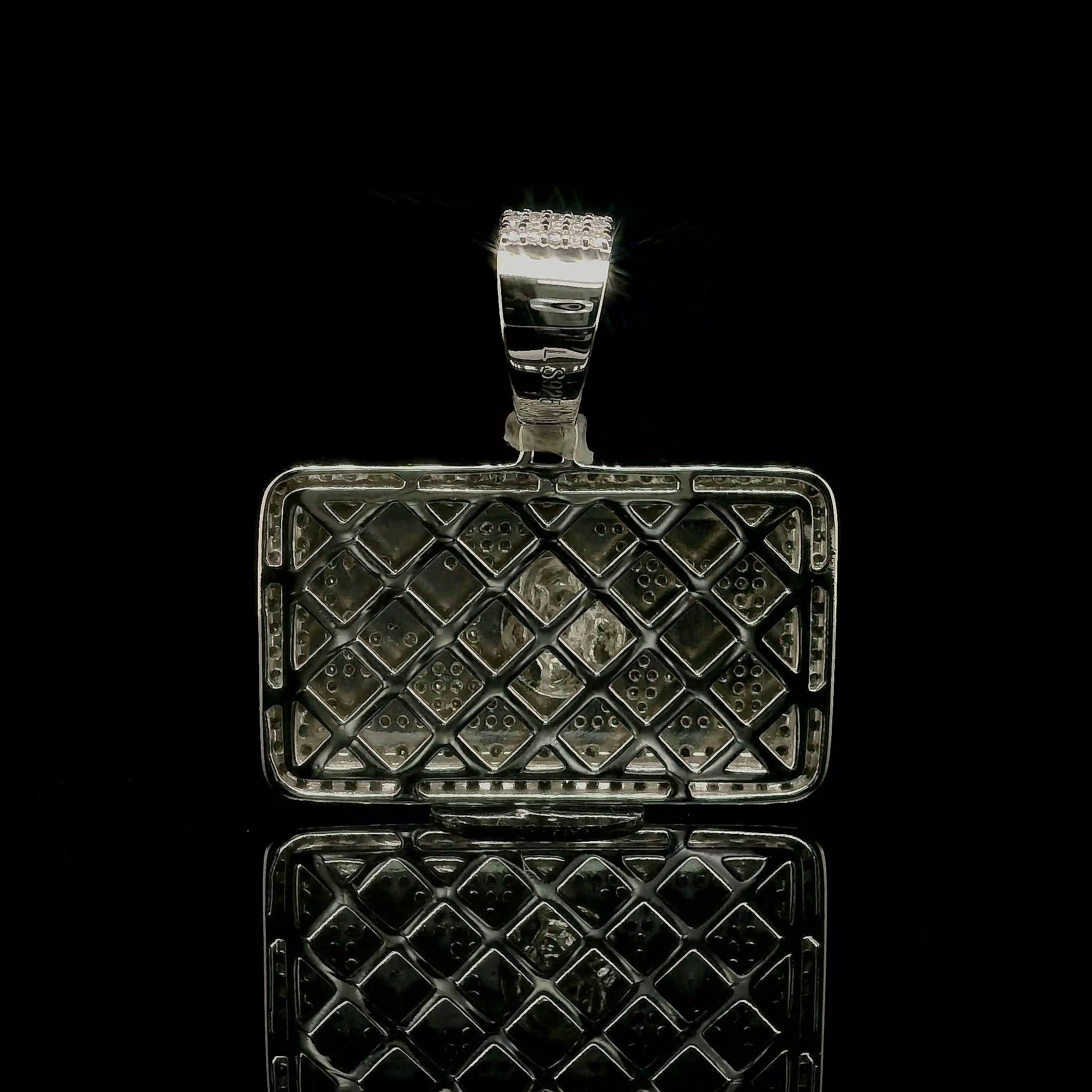 Men's Iced Out 100 Dollar Bill Pendant | 2.66ct | 43mm | VVS