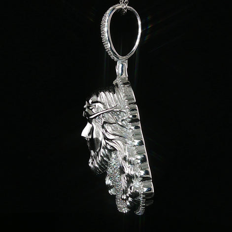 Iced Out Jesus Head Pendant | 36mm | VVS