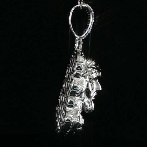 Iced Out Jesus Head Pendant | 36mm | VVS