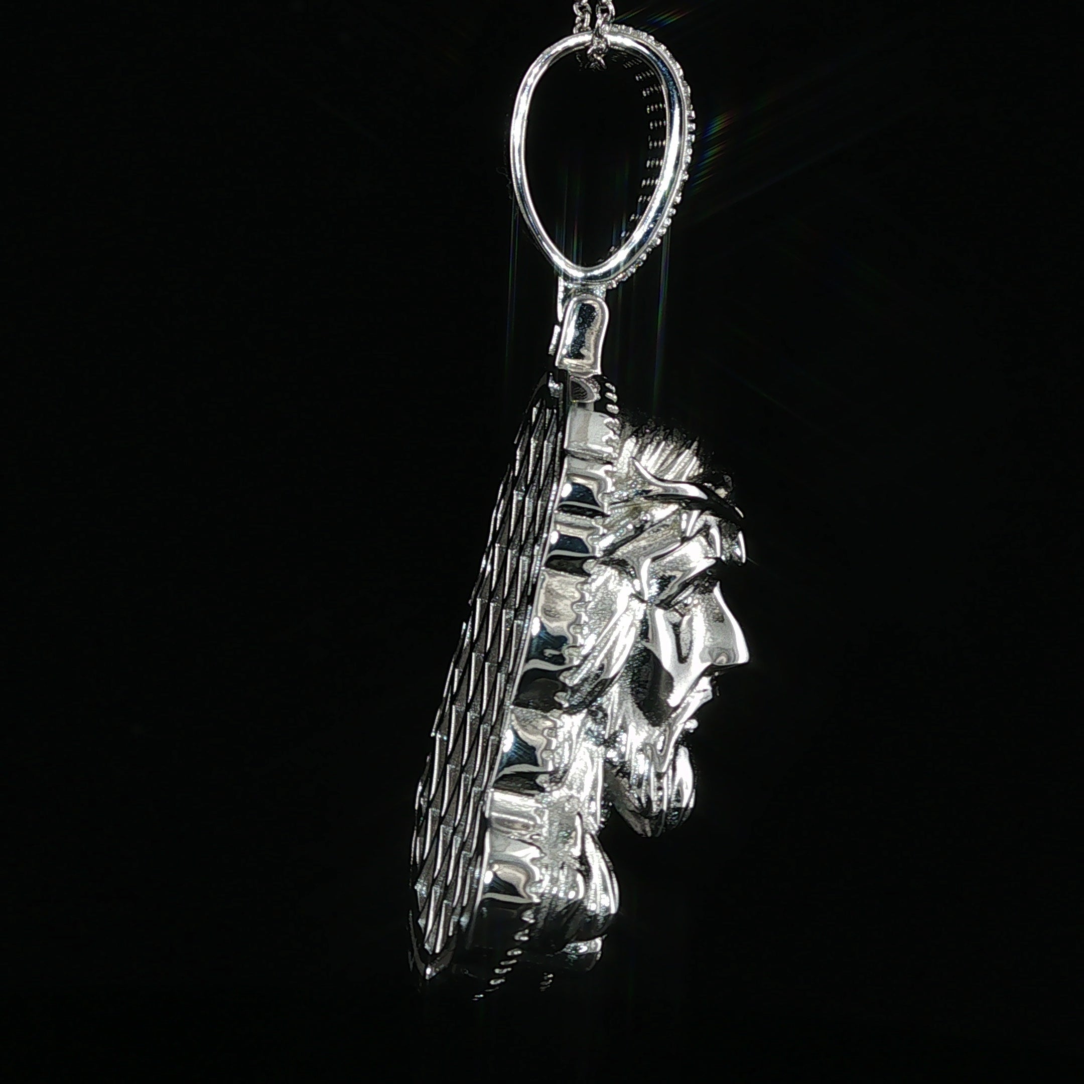 Iced Out Jesus Head Pendant | 36mm | VVS