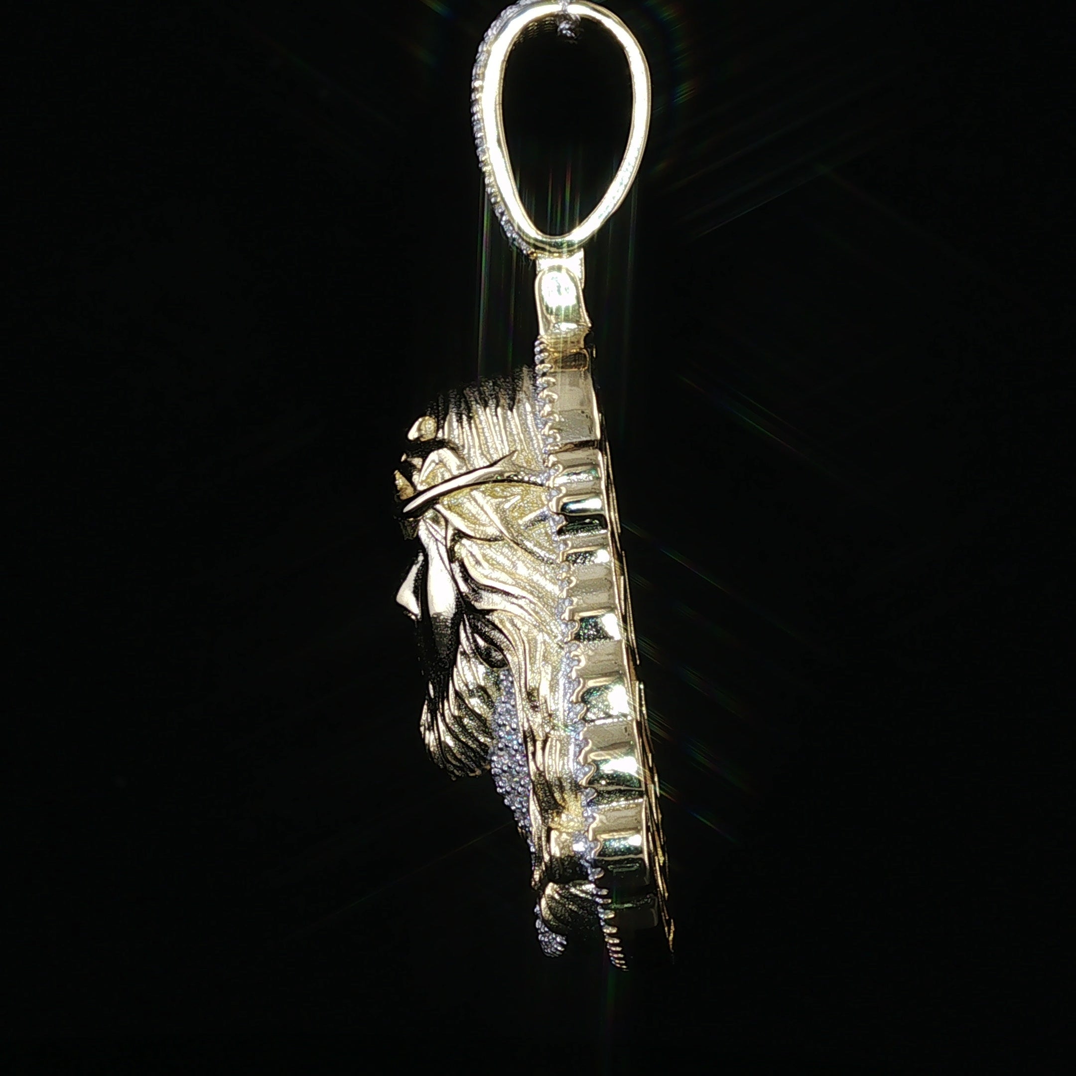 Iced Out Jesus Head Pendant | 36mm | VVS
