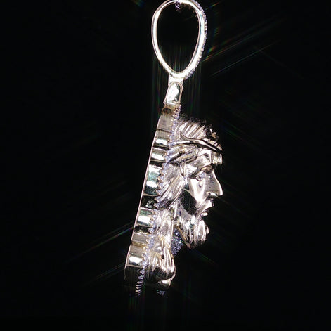Iced Out Jesus Head Pendant | 36mm | VVS