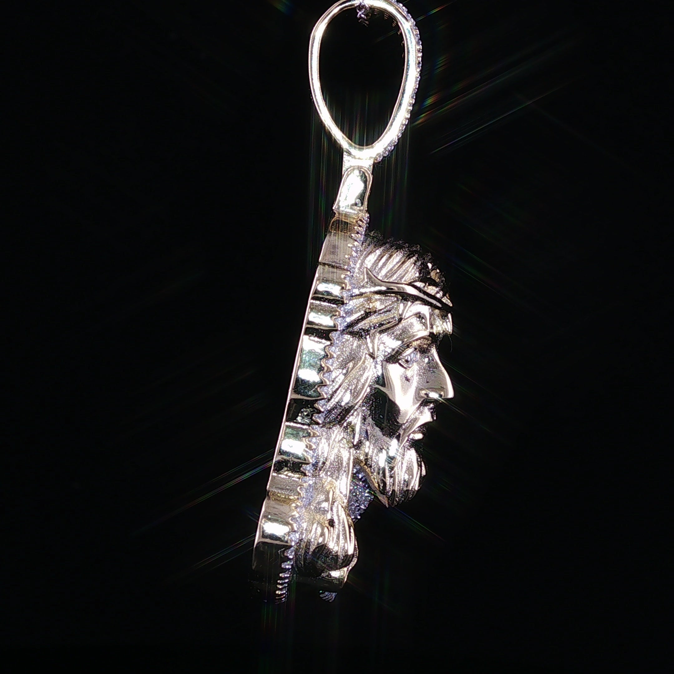 Iced Out Jesus Head Pendant | 36mm | VVS