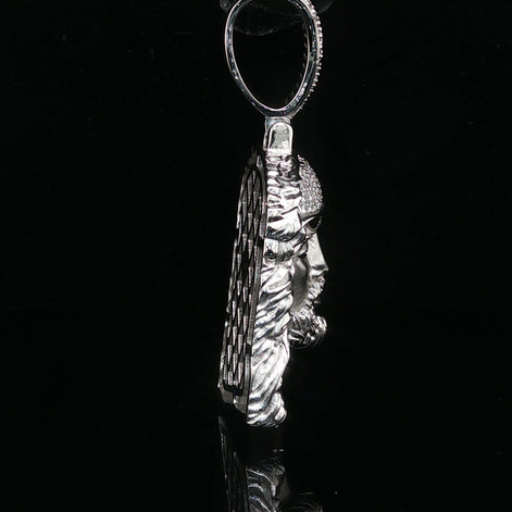 Men's Iced Out Jesus Piece Pendant – 14K Gold Over 925 Sterling Silver | Hand-Set Moissanite Accents