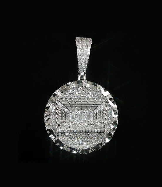 Last Supper Medallion Pendant | 925 Sterling Silver | 1.2Ctw Moissanite