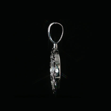 Last Supper Medallion Pendant | 925 Sterling Silver | 1.2Ctw Moissanite