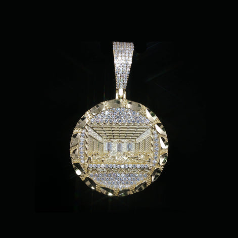 Last Supper Medallion Pendant | 925 Sterling Silver | 1.2Ctw Moissanite