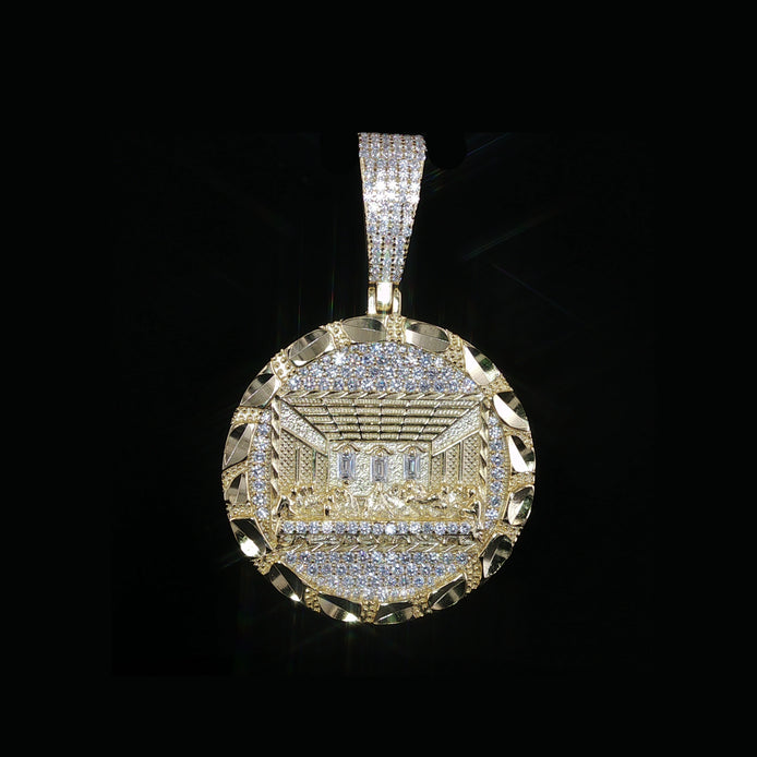 Last Supper Medallion Pendant | 925 Sterling Silver | 1.2Ctw Moissanite