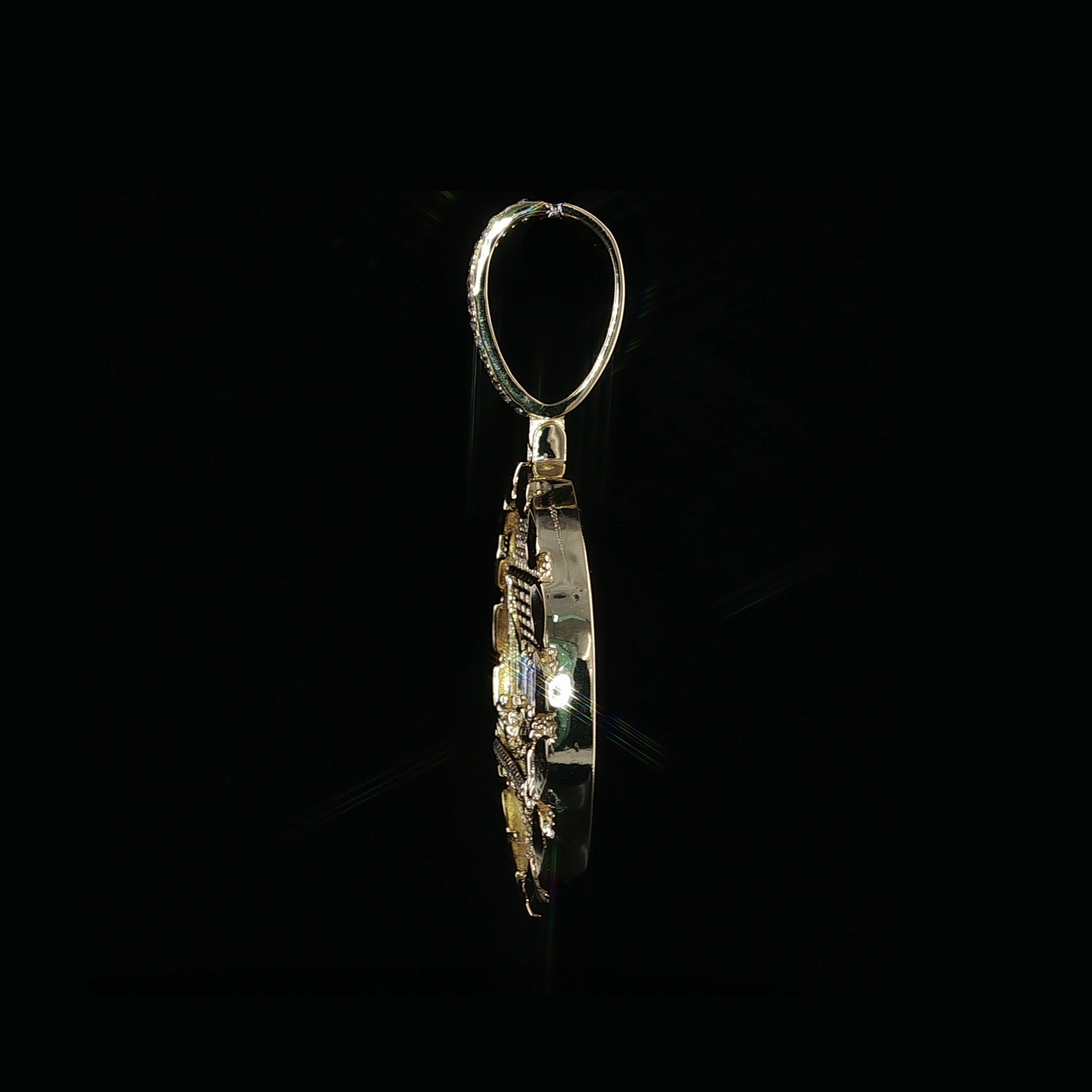 Last Supper Medallion Pendant | 925 Sterling Silver | 1.2Ctw Moissanite