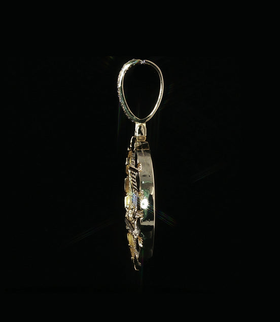 Last Supper Medallion Pendant | 925 Sterling Silver | 1.2Ctw Moissanite