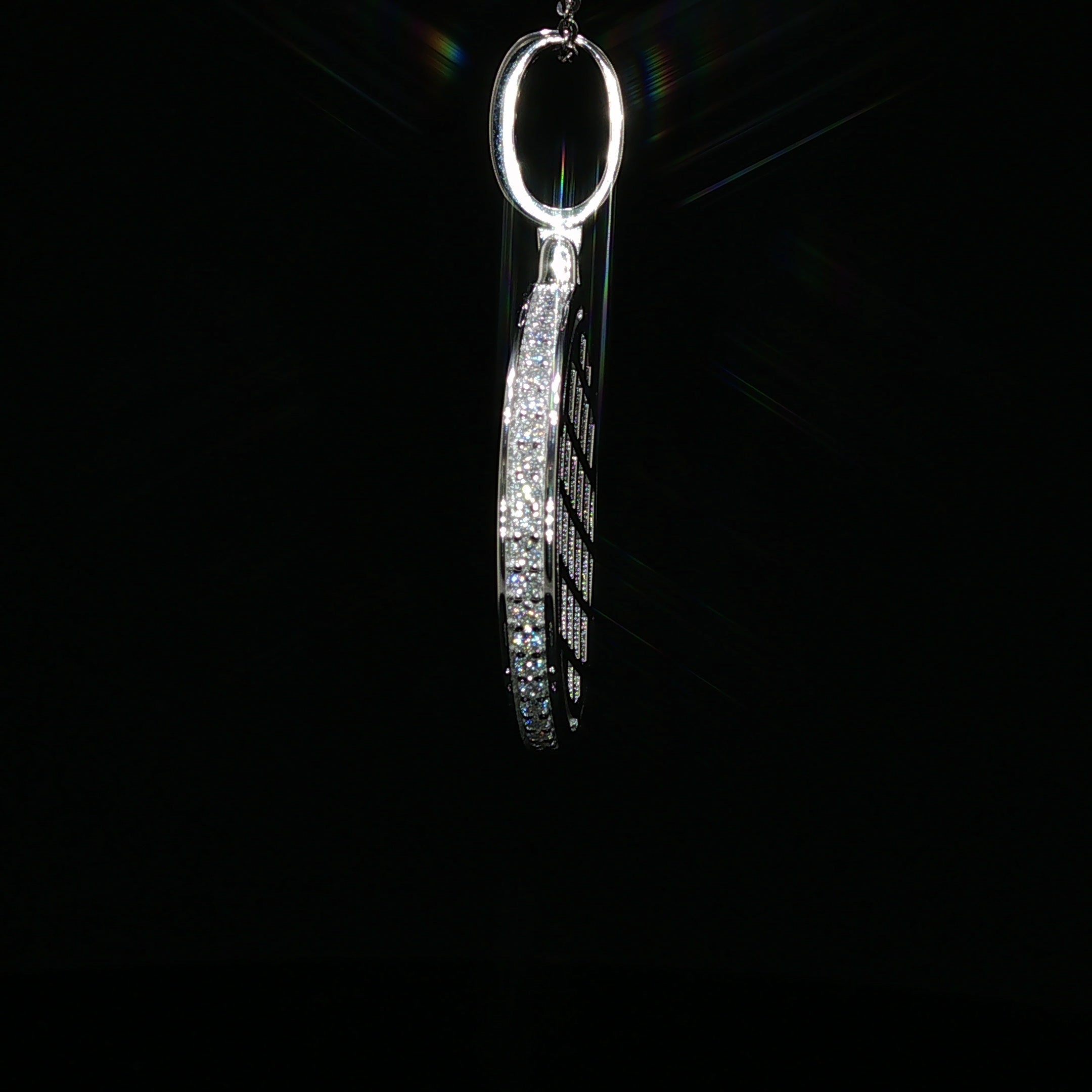 925 Sterling Silver Yin Yang Pave Pendant - 2 Ctw Moissanite Available with Silver and Gold Finished