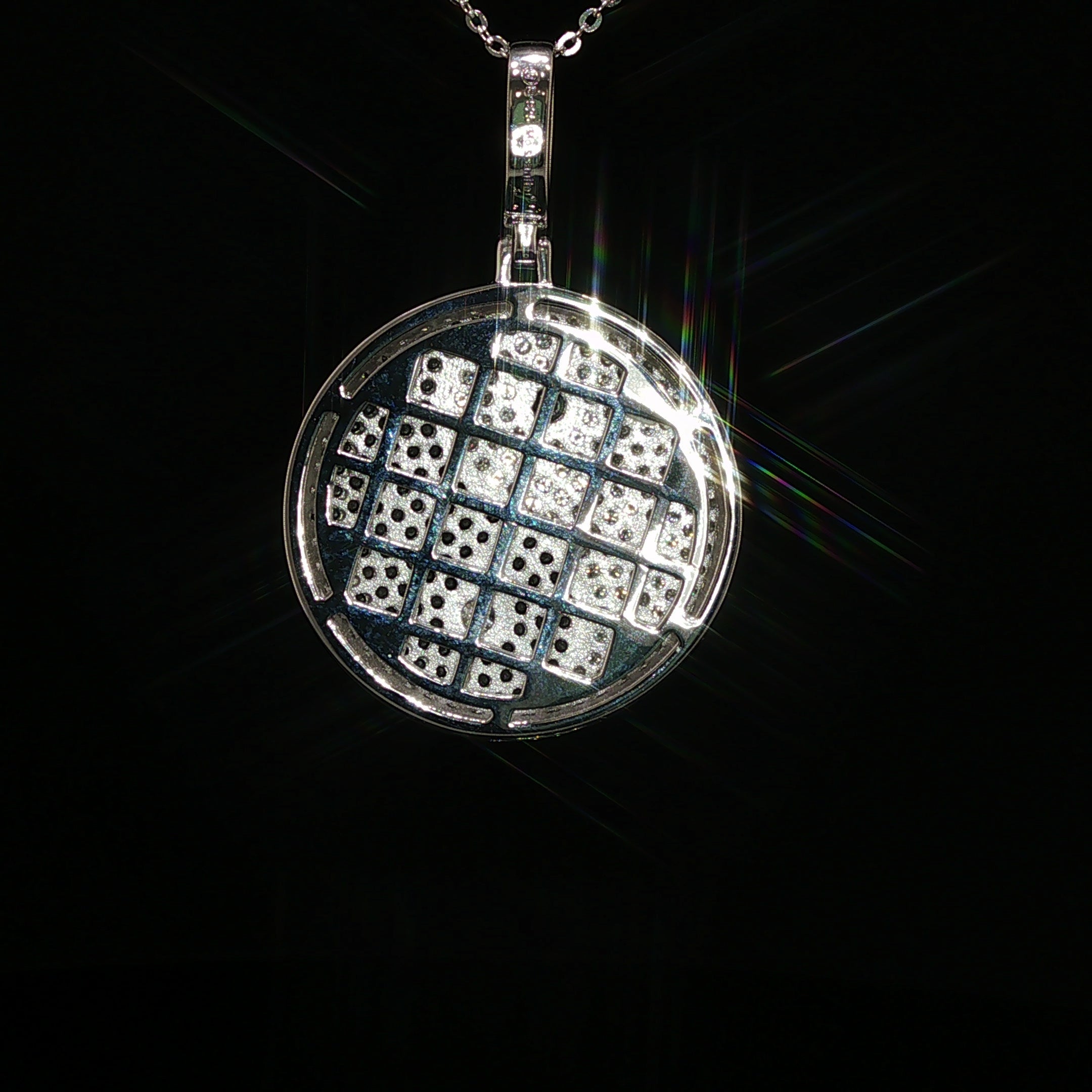 925 Sterling Silver Yin Yang Pave Pendant - 2 Ctw Moissanite Available with Silver and Gold Finished