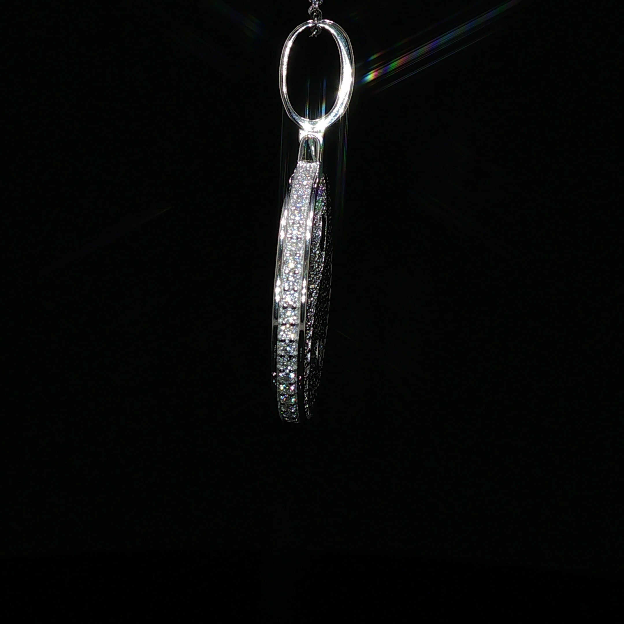 925 Sterling Silver Yin Yang Pave Pendant - 2 Ctw Moissanite Available with Silver and Gold Finished