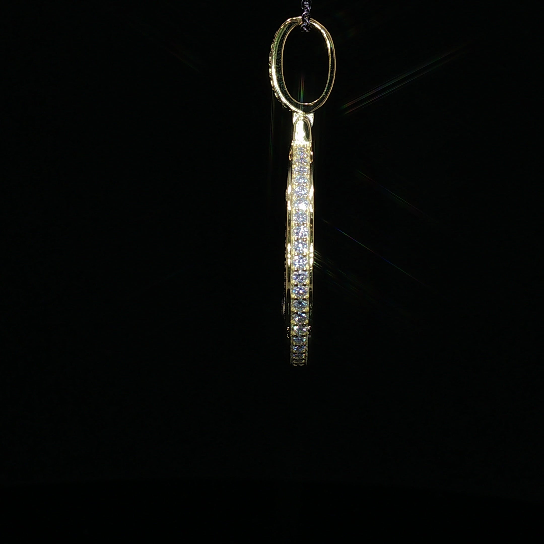 925 Sterling Silver Yin Yang Pave Pendant - 2 Ctw Moissanite Available with Silver and Gold Finished