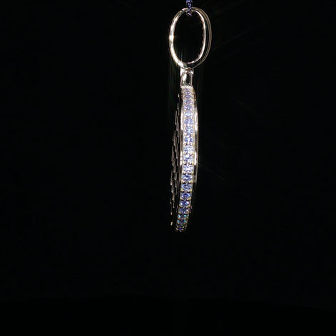 925 Sterling Silver Yin Yang Pave Pendant - 2 Ctw Moissanite Available with Silver and Gold Finished