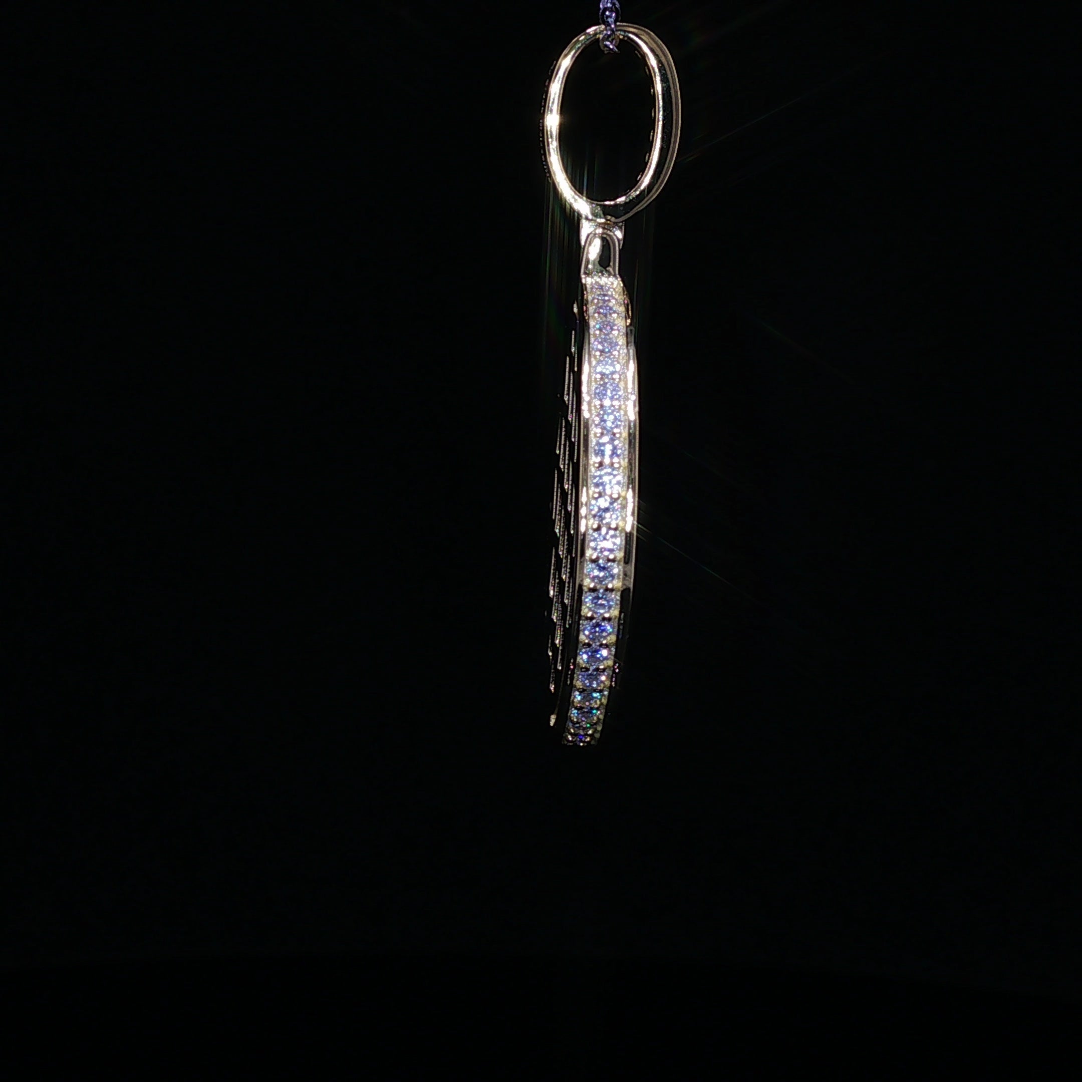 925 Sterling Silver Yin Yang Pave Pendant - 2 Ctw Moissanite Available with Silver and Gold Finished